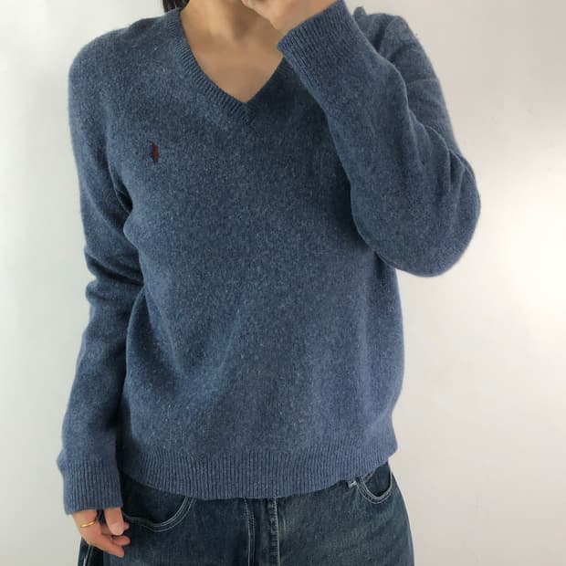 [L] 폴로 블루 니트