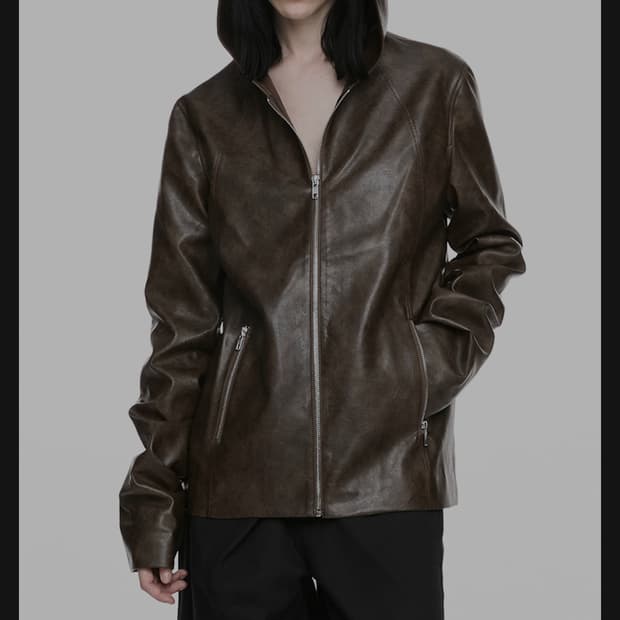 나체 후디레더자켓 판매합니다