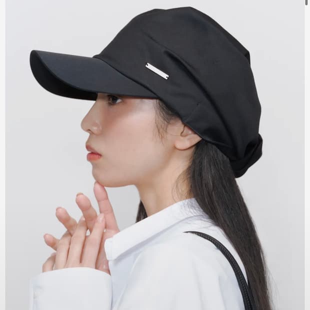 미세키서울 Tie-up scarf bandana cap BLACK