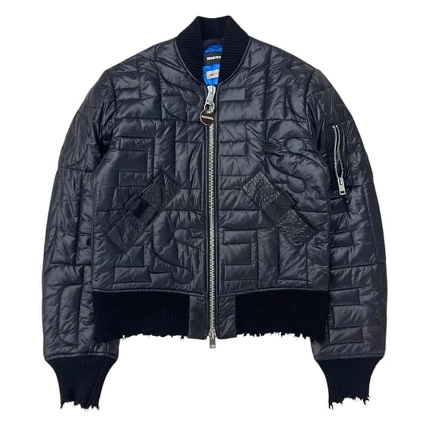 디젤 로고 퀄팅 봄버