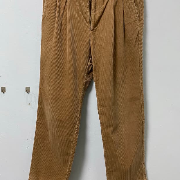 헤지스 / 코듀로이 골덴 브라운 투턱 팬츠 / 32-33