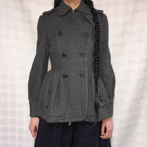 폴로 랄프 로렌 더블 브레스트 울 코트