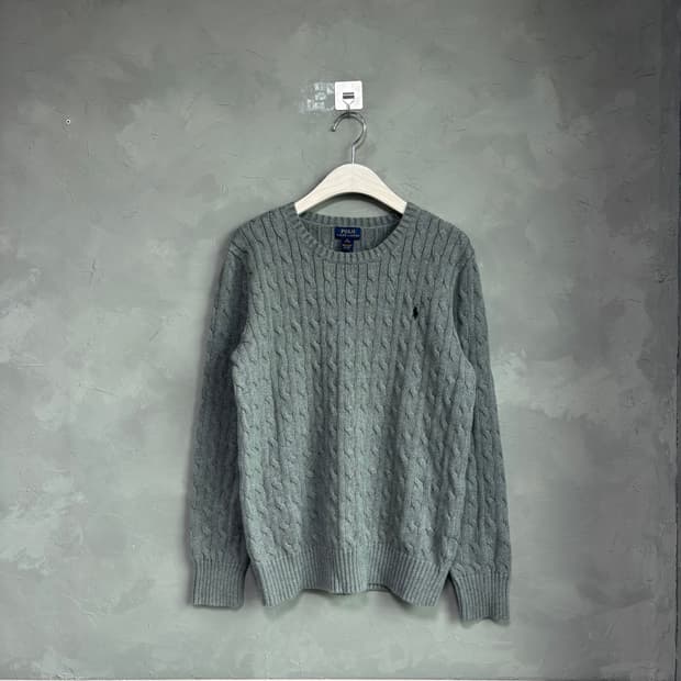 폴로 랄프로렌 꽈배기 니트 그레이