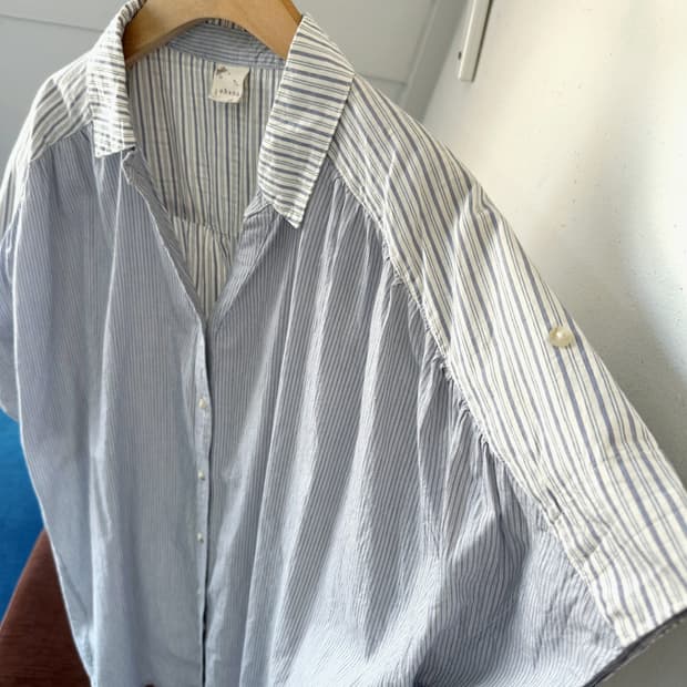 Wide silhouette High gauge tunic shirt