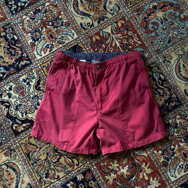 🌊90s polo old prepster shorts(plum)