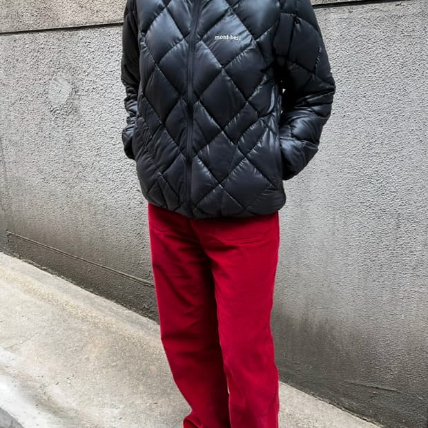 몽벨(mont-bell) 리버시블 다운 경량패딩 키즈 150
