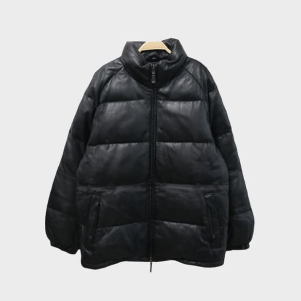 퍼스트다운  가죽 다운 패딩 61660