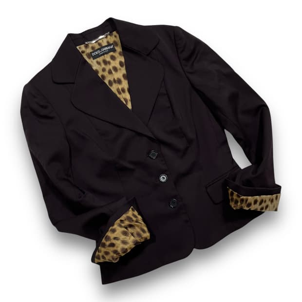 Dolce & Gabbana Leopard Pattern Blazer