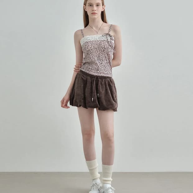 몽돌 레오파드 호피 갸루 나시 탑 판매 양도 합니다