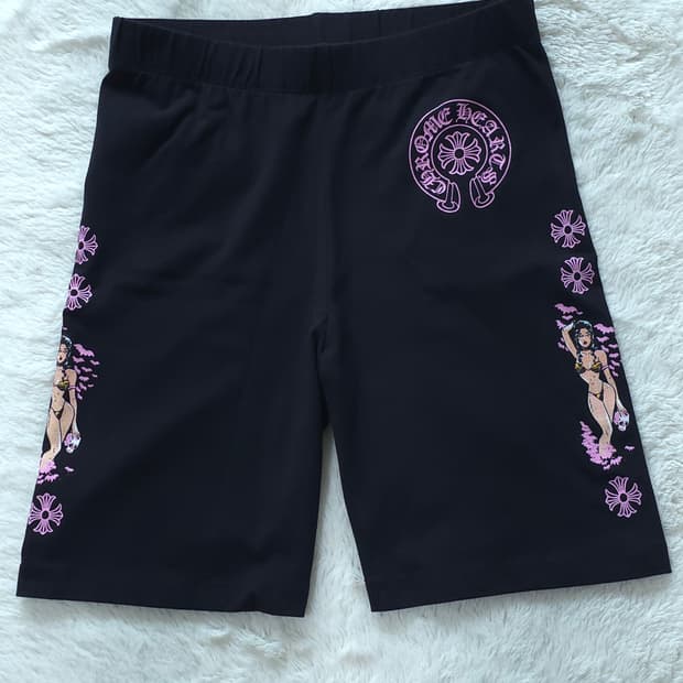 [L] 크롬하츠 데들리돌 바이커 쇼츠 반바지 블랙