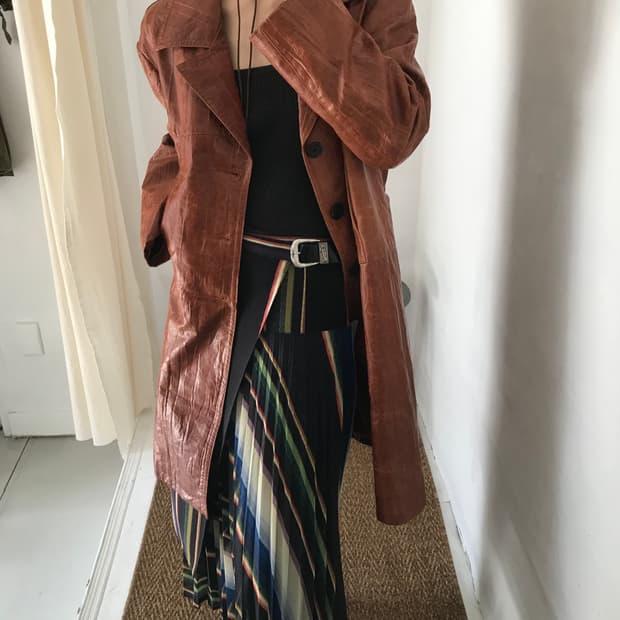 point wool skirt
