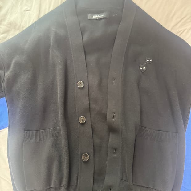 송지오옴므 지제로 가디건 블랙 M 거의새상품