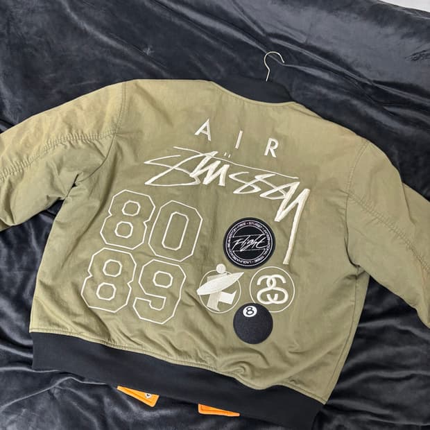 [M] 나투시 나이키 스투시 리버시블 자켓 올리브 