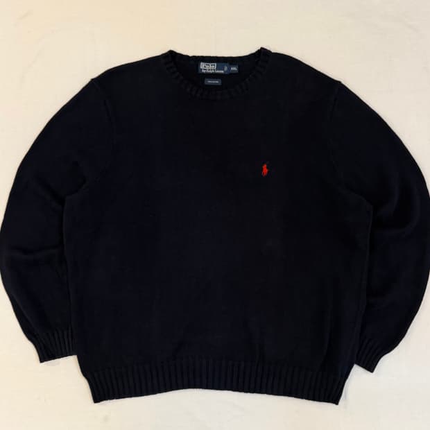 폴로 랄프로렌 코튼 니트 네이비