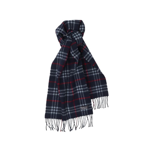 버버리 네이비 램스울 노바체크 머플러