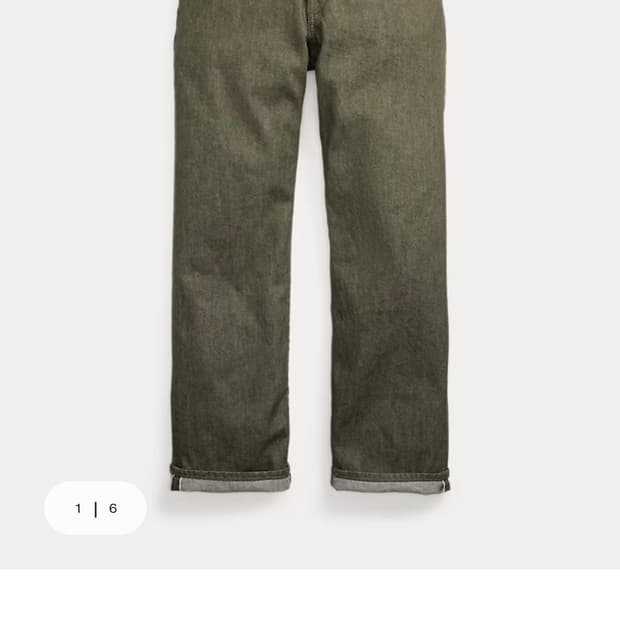 rrl 더블알엘 빈티지파이브포켓 올리브 셀비지 진