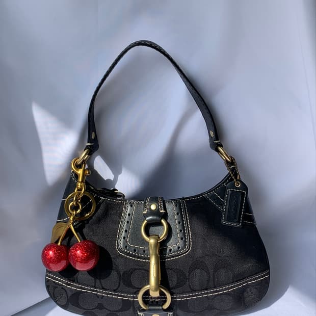 희귀 🖤 Coach 올블랙 체인 숄더백