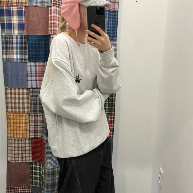 스투시 멜란지 맨투맨 