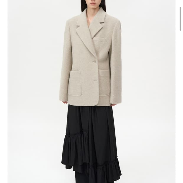 인사일런스우먼 부클 투웨이 자켓 베이지