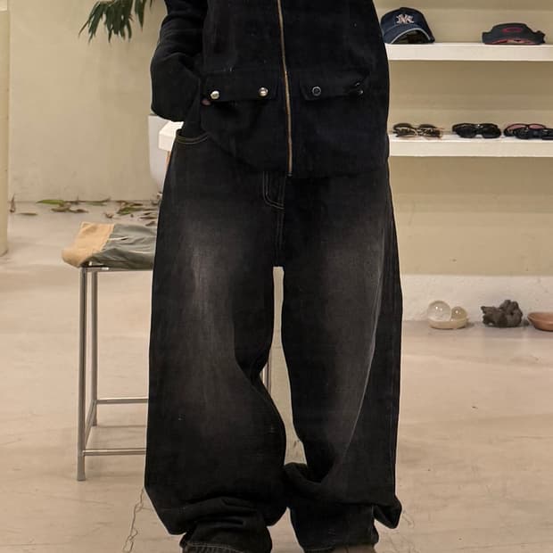 위캔더스 드워프 와이드 데님 팬츠 U233