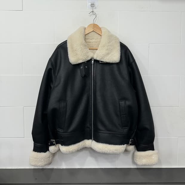 도프제이슨 하프넥 무톤 무스탕 자켓