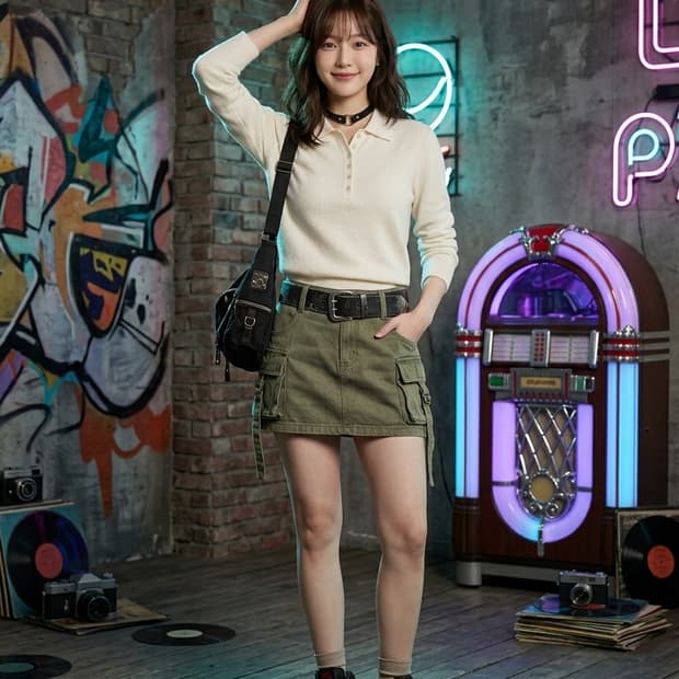 ZIO SONGZIO 지오송지오 아이보리 카라 니트