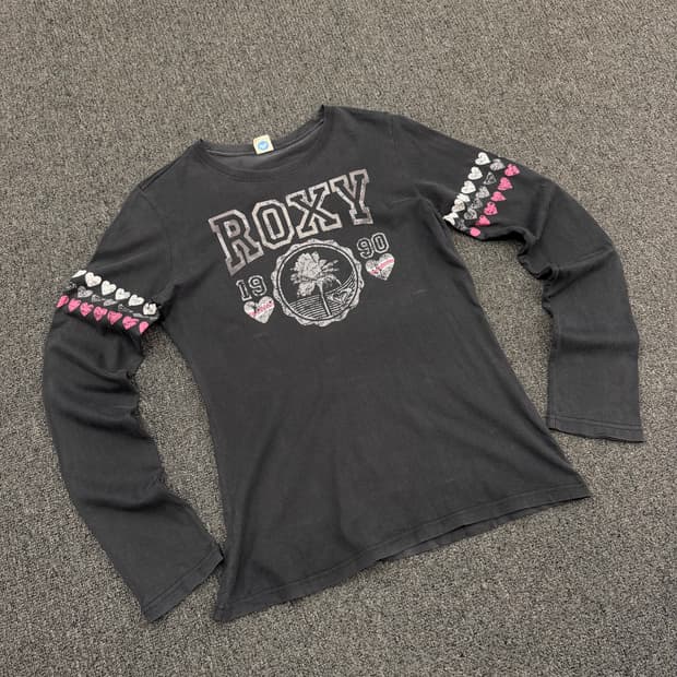 L) Roxy 빈티지 프린팅 롱슬리브