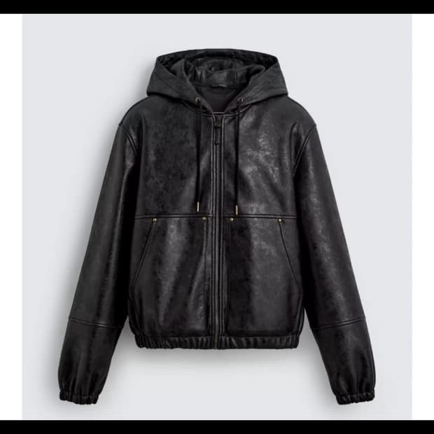 자라 가죽후드 M사이즈