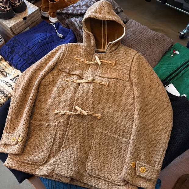 타운크래프트 BY 써니 스포츠 울 레이온 폴리 니트 더플 코트 떡볶이코트