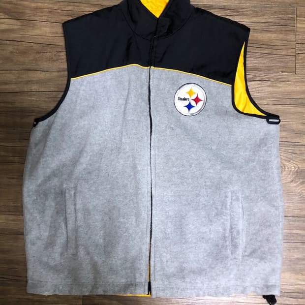 NFL 피츠버그 스틸러스 리버시블 베스트 (후리스/나일론)