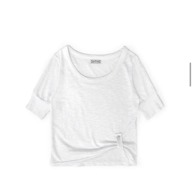 김아홉 모달 slub roll-up T (IV) 아이보리
