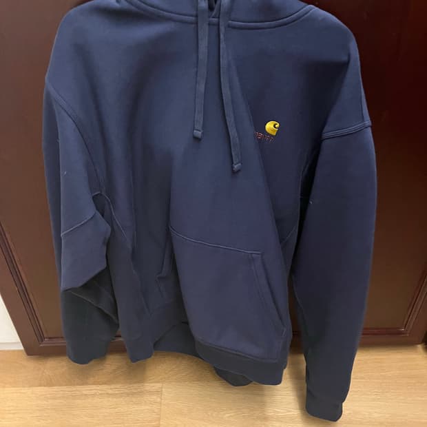 칼하트 WIP 후드 아메리칸 스크립트 스웨트셔츠 블루