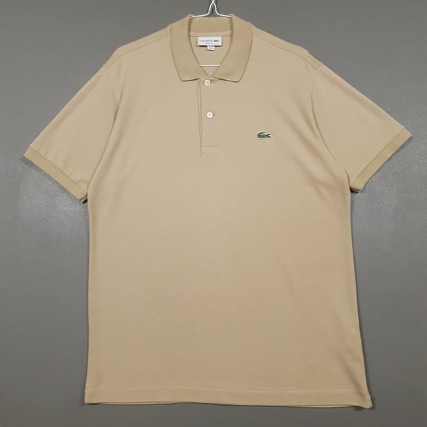 라코스테 신형 23ss 크록 반팔 카라티 폴로 셔츠 베이지 L1212