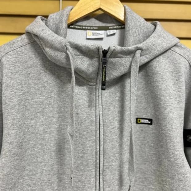 내셔널지오그래픽 남성 그레이후드집업점퍼