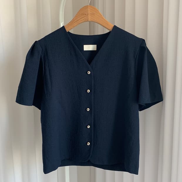 마이영 MY YOUNG 브이넥 블라우스 자켓