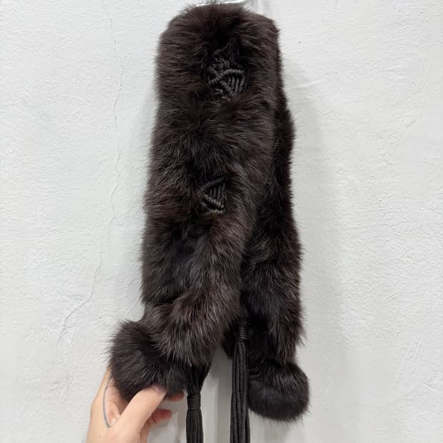 vintage fur muffler