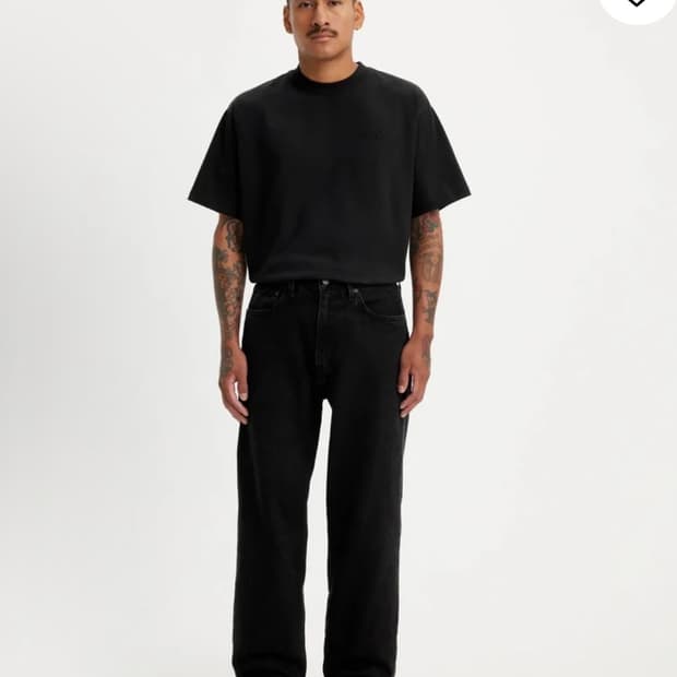 리바이스 568 루즈 스트레이트 진 블랙