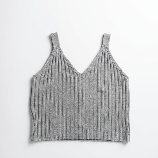 그레이 니트 뷔스티에