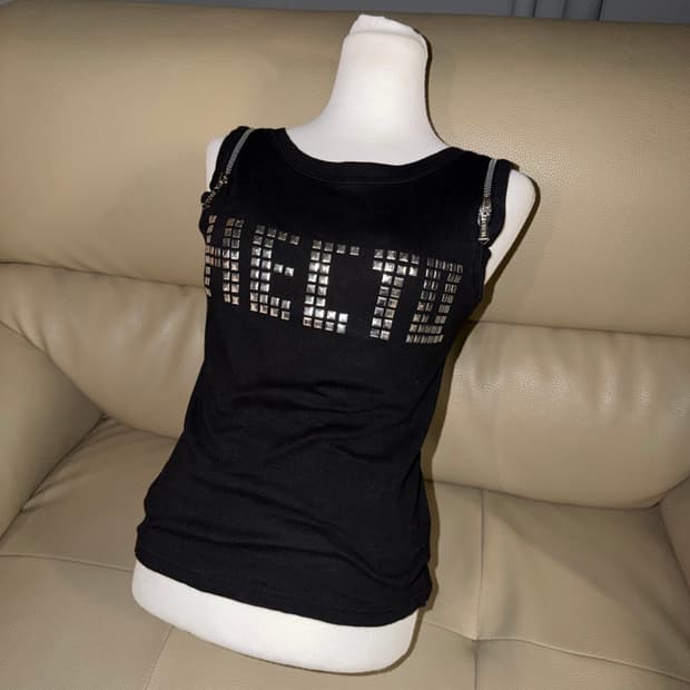 Cecil Mcbee stud lettering sleeveless