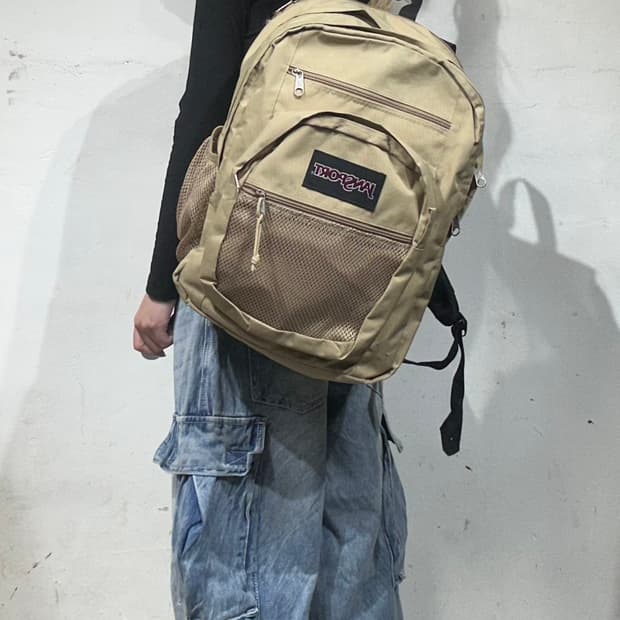 잔스포츠 베이지 가방 학교 백팩 책가방  