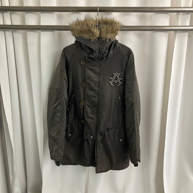 아카데믹 N3B 밀리터리 후드 야상 파카 XL