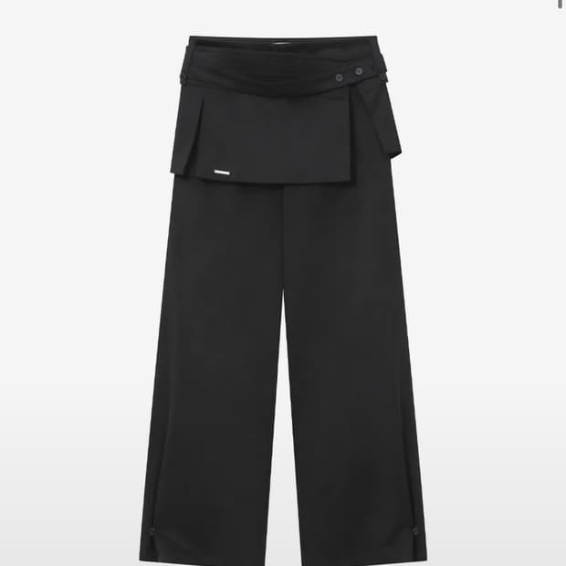 미세키서울 Button tab mini skirt pants set