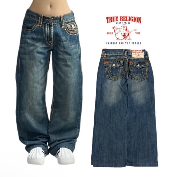 트루릴리전 Y2K 빌리슈퍼티 와이드 데님 팬츠