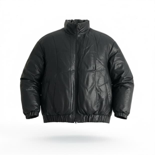 라퍼지스토어 레더 푸퍼 패딩 L