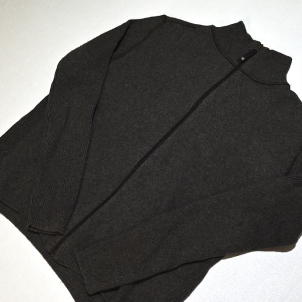 Armani jeans 2001 rib knit zip