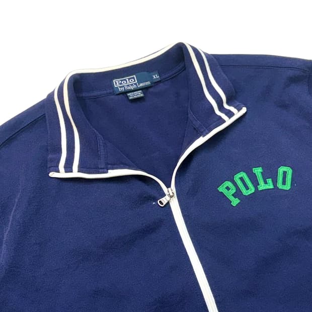 Polo 폴로 랄프로렌 로고 네이비컬러 코튼 트랙 재킷