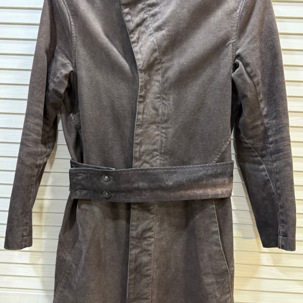 Rick Owens 아카이브 캔버스 벨티드 코트 Limo 2011