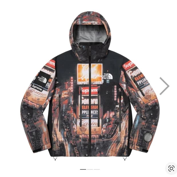 슈프림X노스페이스 테입드 심 쉘 자켓 L 