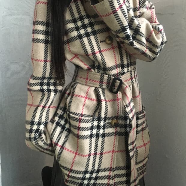 Burberry 런던 노바체크 리버시블 울 자켓