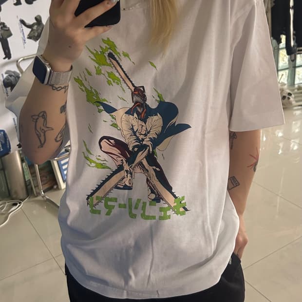 chainsaw man print tee